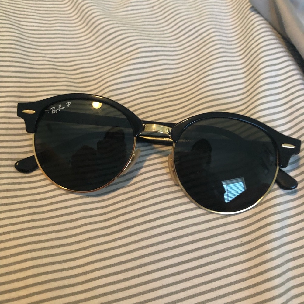 Authentic ray ban club round
